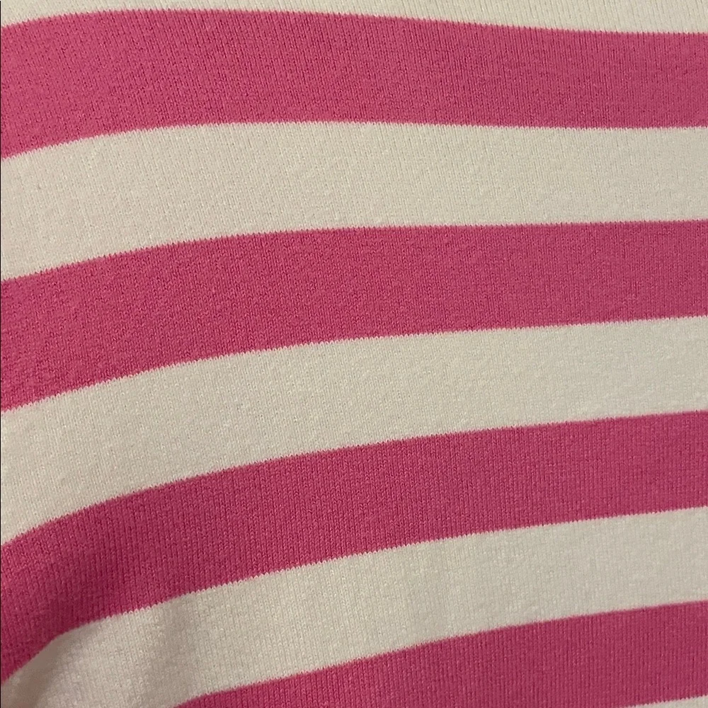 Lilly Pulitzer Pink and White V-Neck Sweater - Picture 6 of 8